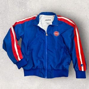 Vintage Starter Zip Up Jacket Detroit Pistons Men’s Size Small Basketball NBA